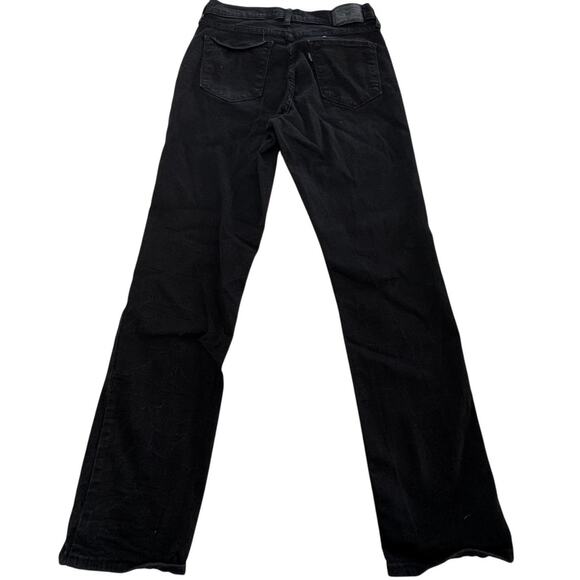 Levis Jeans Womens 8 Black Classic Straight Stretch Denim Mid Rise Pants - Picture 4 of 12